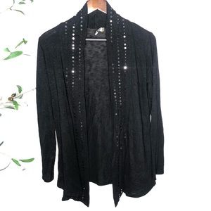 Black Sparkly Cardigan Size Small Forever Fashion
